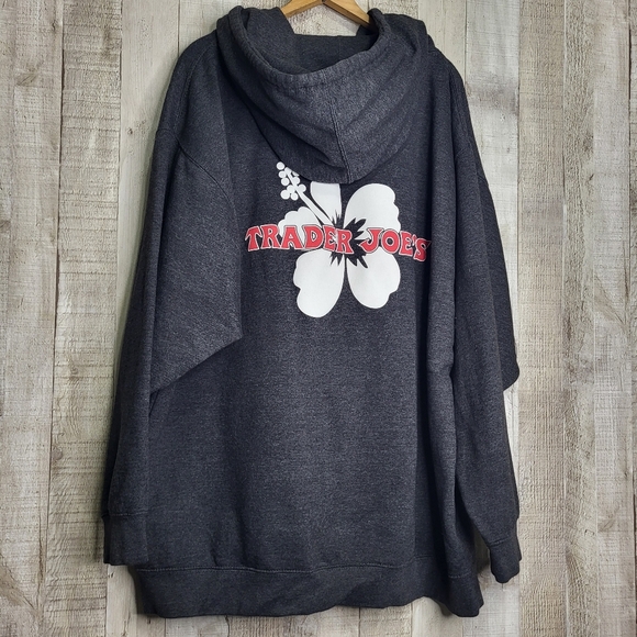 Trader Joes Gray Zip-Up Hoodie. - Picture 5 of 12